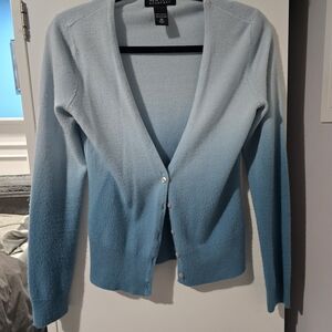 New York & Company Ombre Blue Cardigan